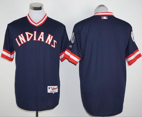 Indians Blank Navy Blue 1976 Turn Back The Clock Stitched MLB Jersey - Click Image to Close
